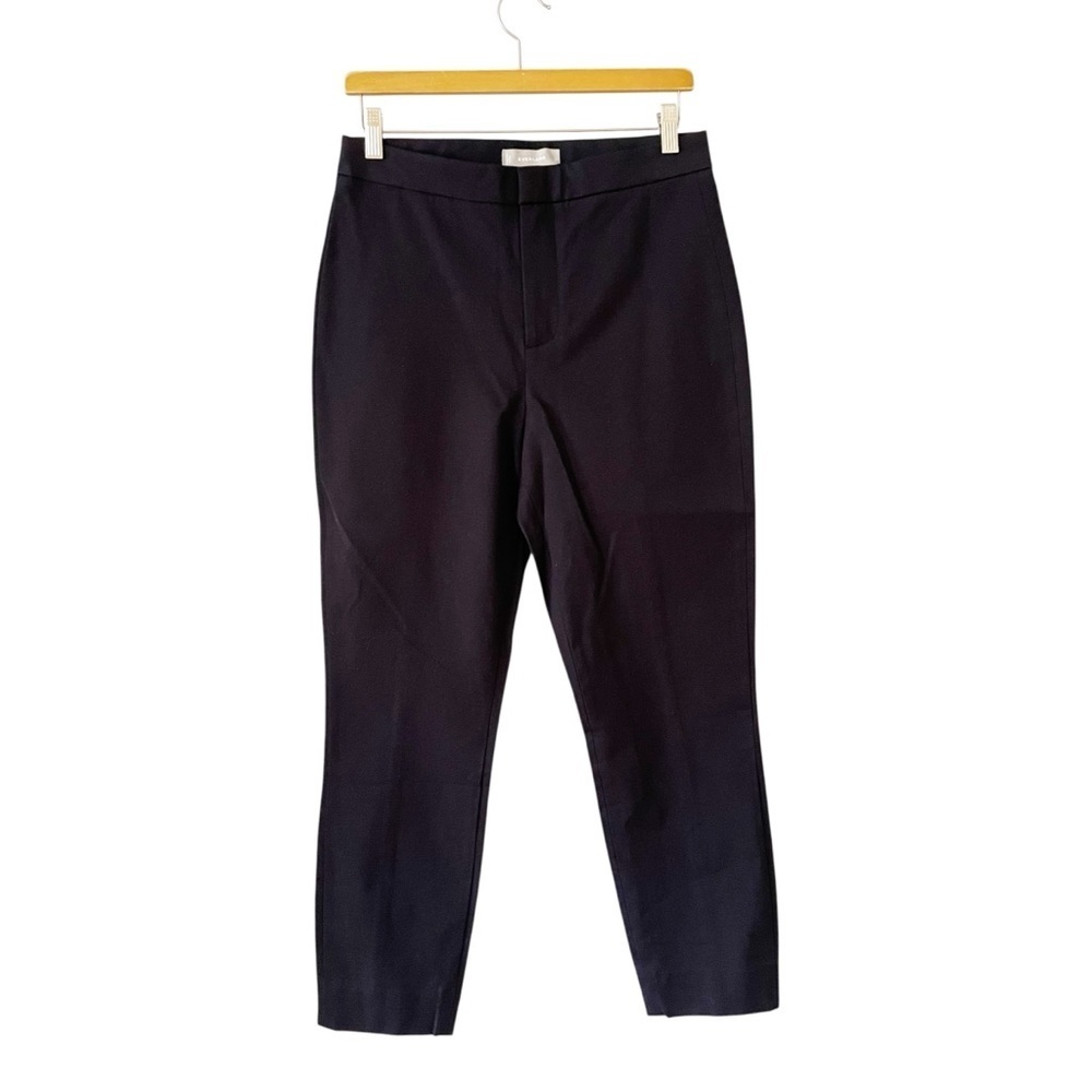 Everlane The Fixed Waist Stretch Cotton Pant 6 Black Office Career Minimalist